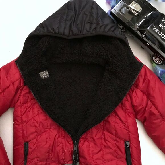 Eddie Bauer NWT Reversible Puffer Jacket Boy XS (5/6) *Pls See Description* - Picture 2 of 12